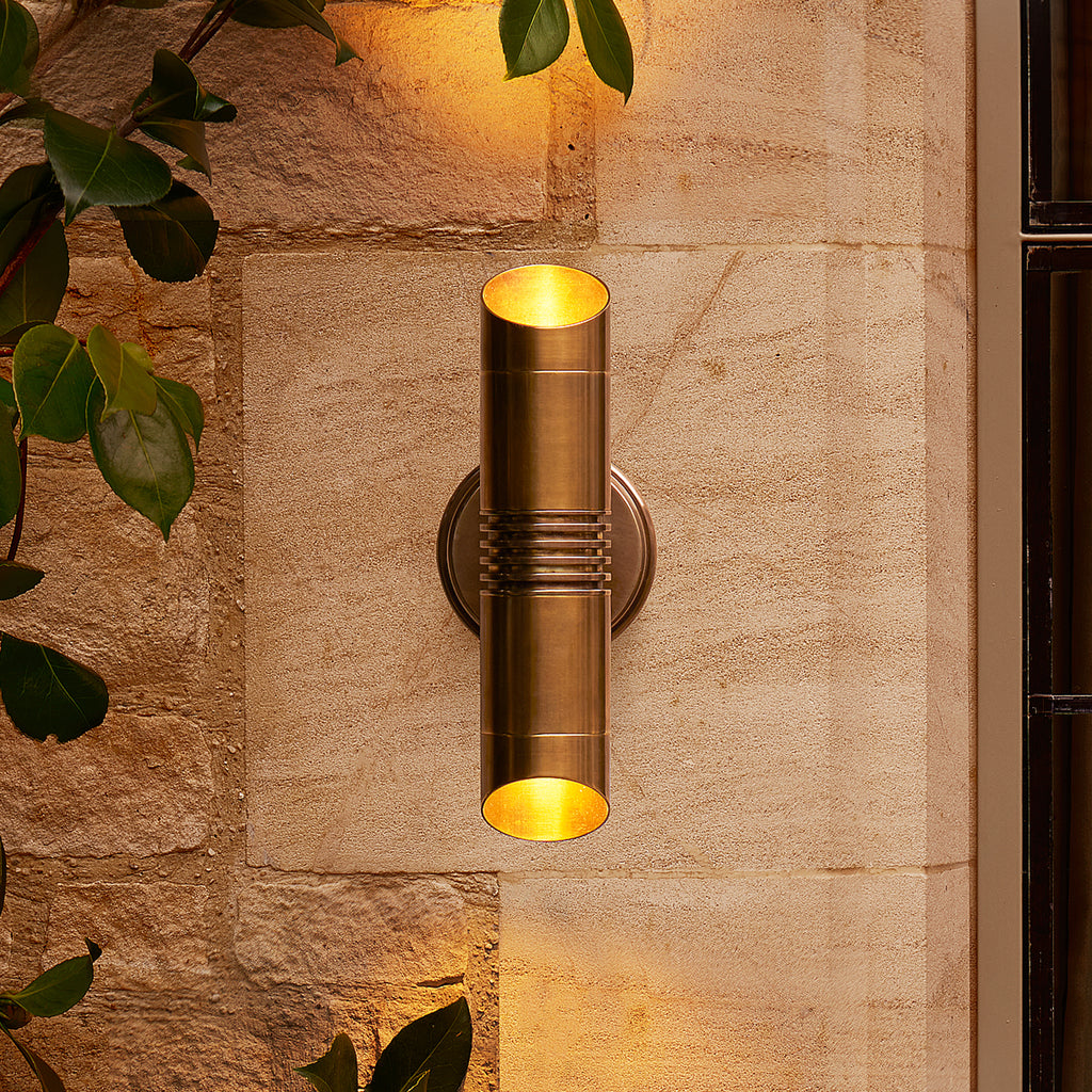 Brass up and down deals wall lights outdoor