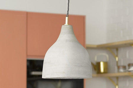 Concrete pendant lights - and tips for using concrete in interior design