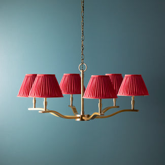 Albafloss chandelier in antique brass for 6 shades