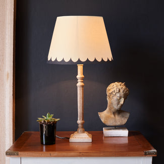 Hera table lamp in lightly waxed