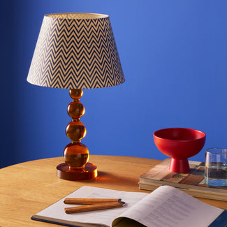 Smaller Aurora rechargeable table lamp in amber