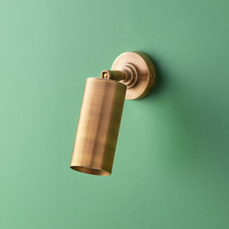 Kidd wall light in aged brass