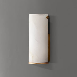 Thales wall light in alabaster and brass