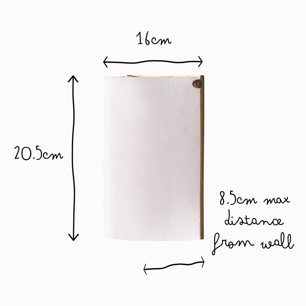 Zeno alabaster wall light