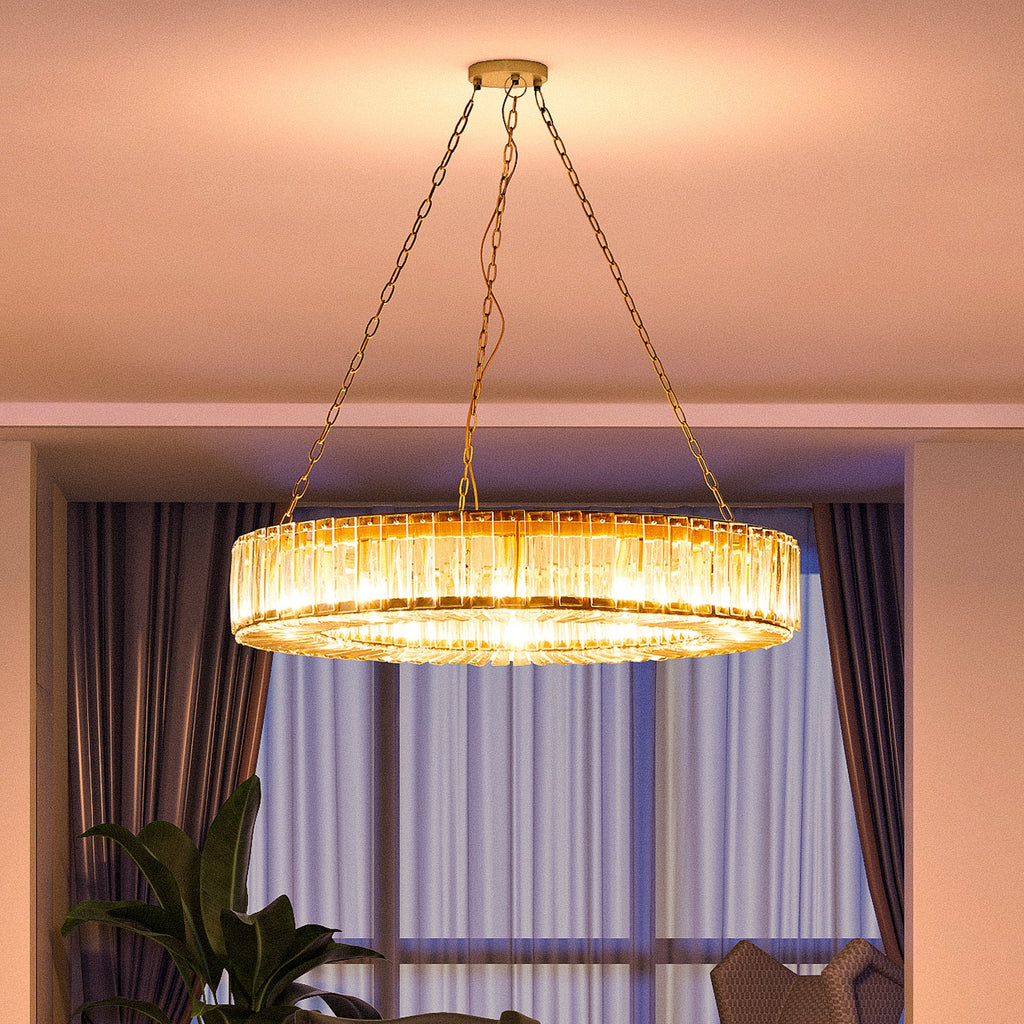 Saturn Glass Chandelier Lights | Luminescent Elegance