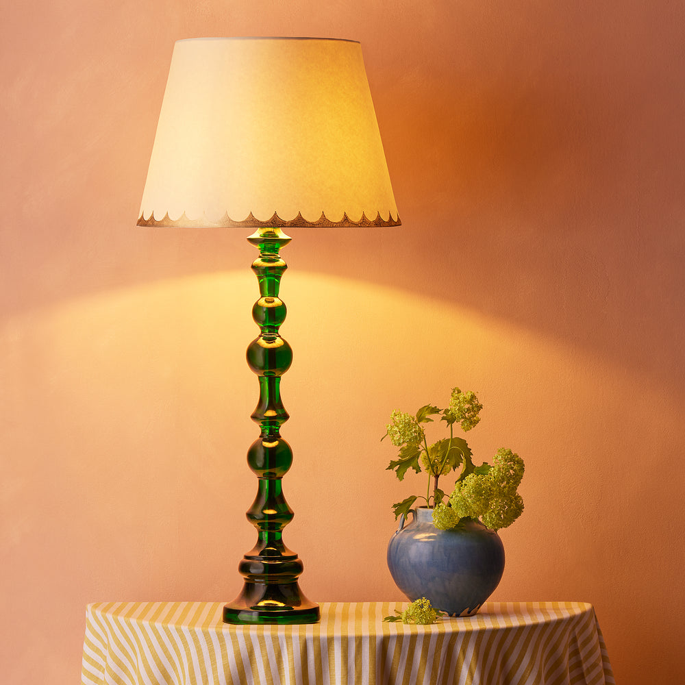 Vintage green orders table lamp