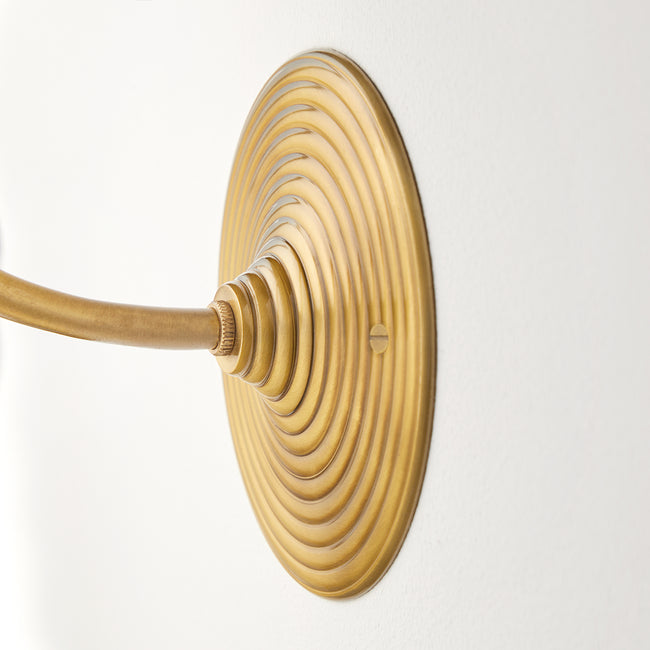 Ripple Brass Wall Sconce Taper Candle Holder