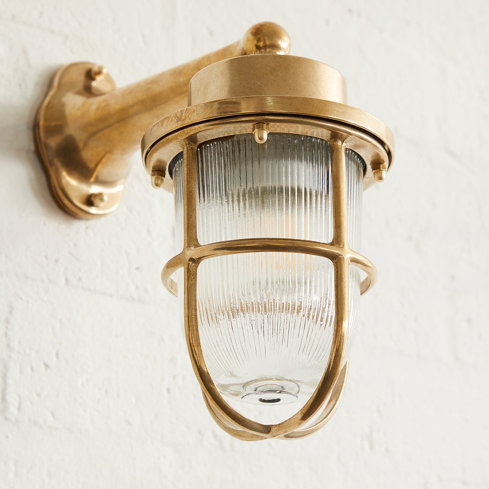 Unlacquered brass deals sconce