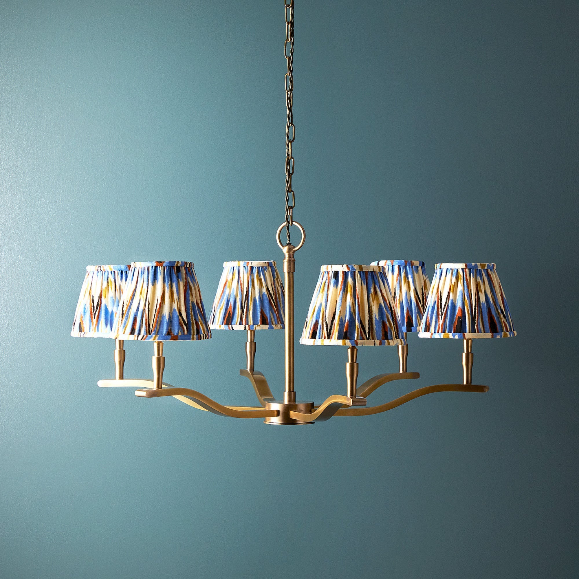 Blue deals chandelier shades