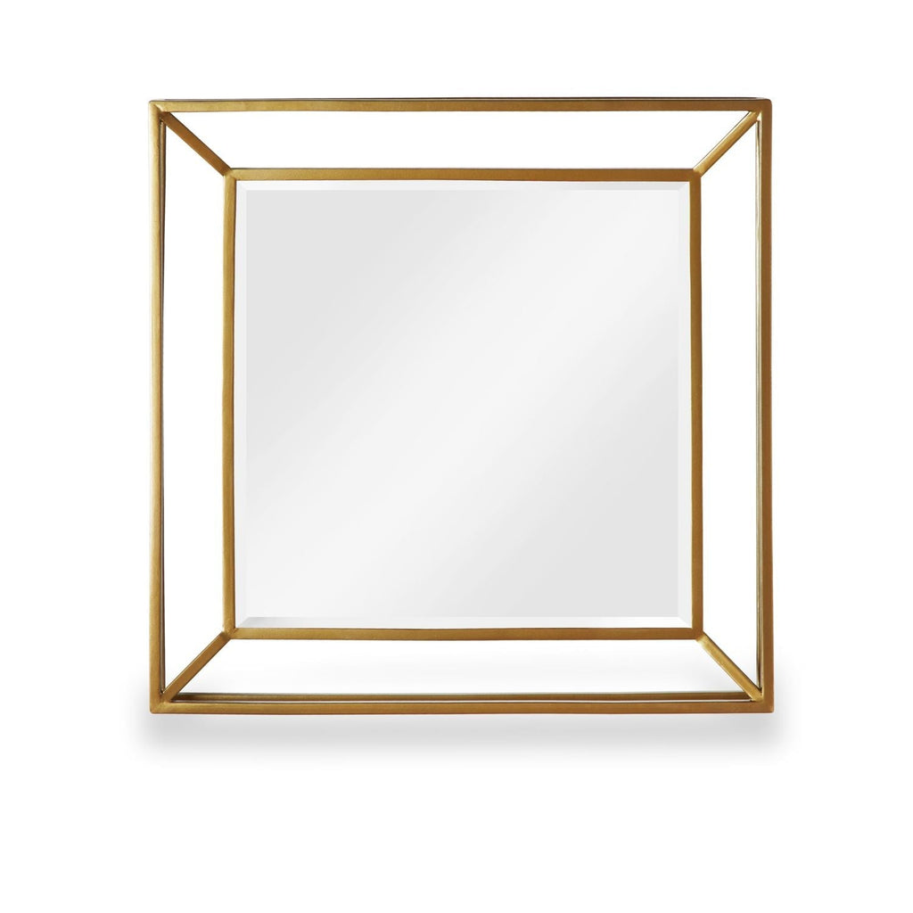 Grenada Mirror in an antiqued brass finish.