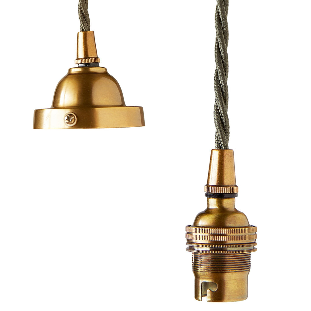 Classic Antique Brass Pendant Light Kit