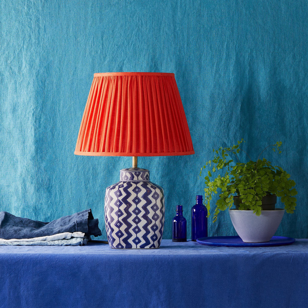 Blue table deals lamp shade