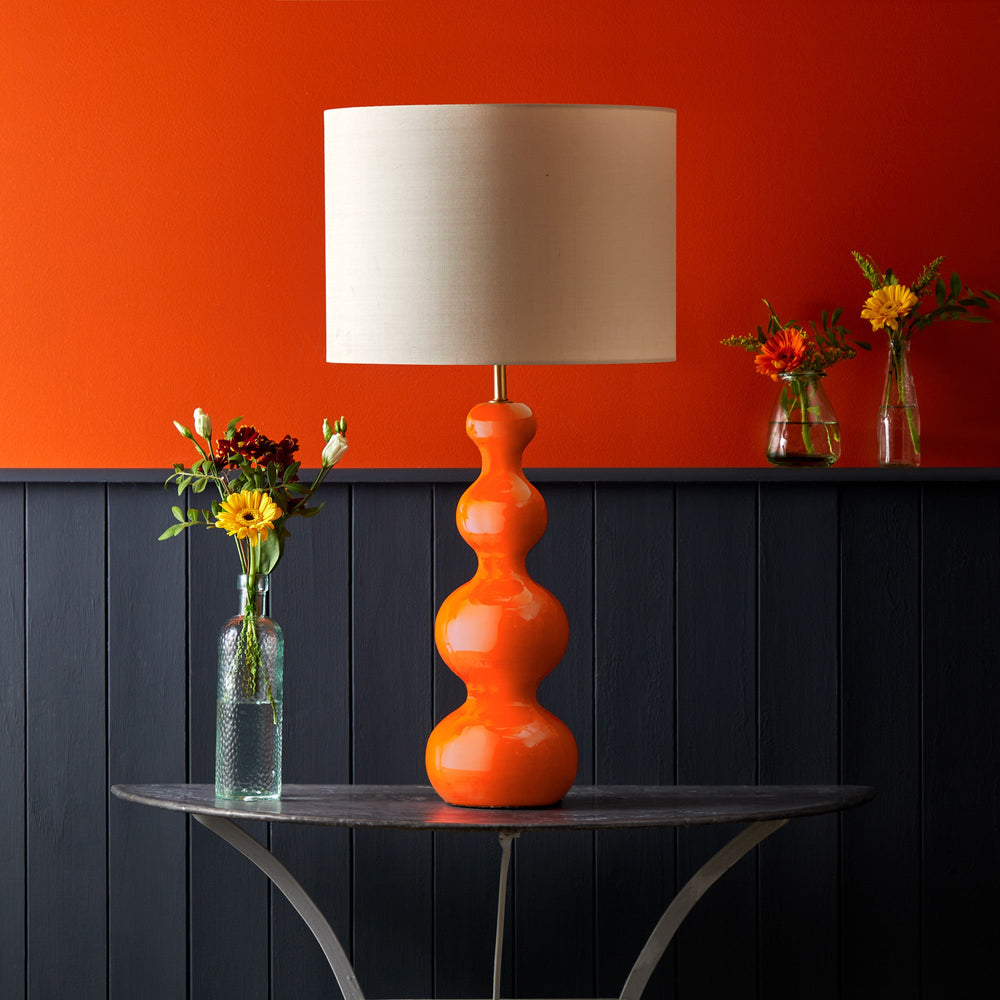 Large orange table sales lamp