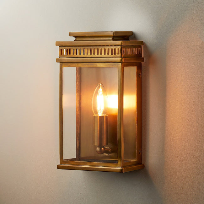 Tenby Modern Brass Wall Light with Fabric Shade